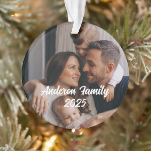 Ornamento Natal Personalizado Família Foto Texto Personaliza
