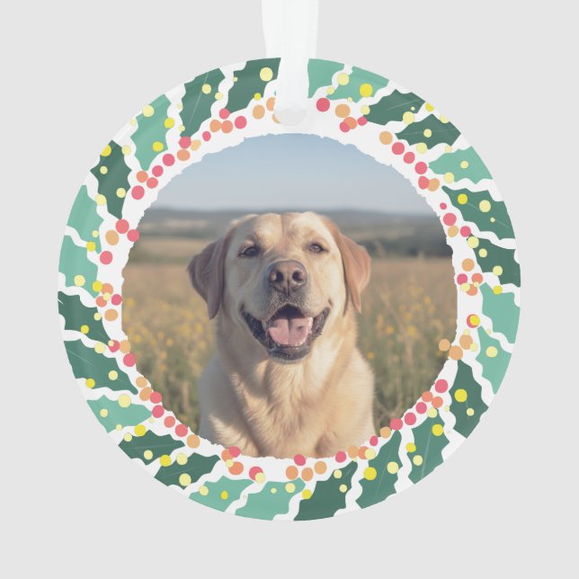 Ornamento Natal Personalizado Labrador Retriever Lavanda (Verso)