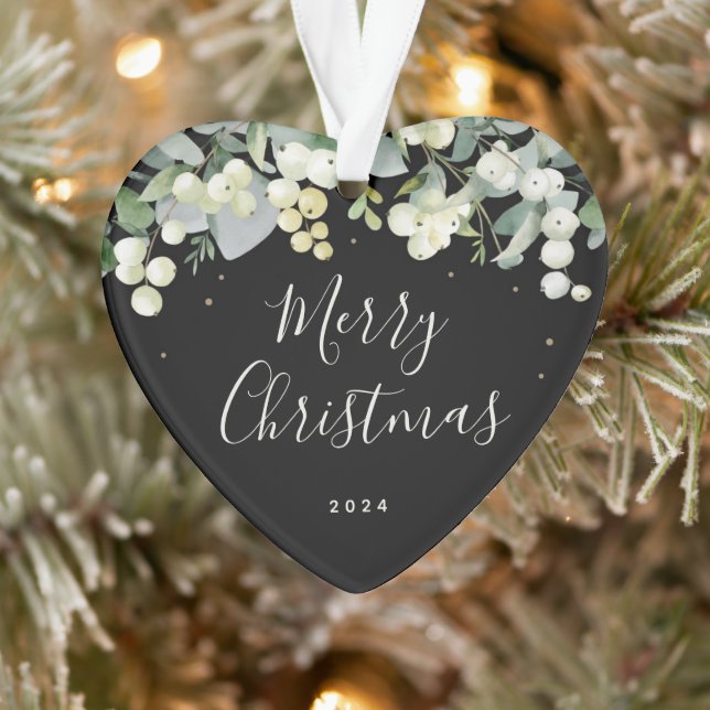 Ornamento Natal Personalizado Sem Foto Cereja Coração Christ (Árvore)
