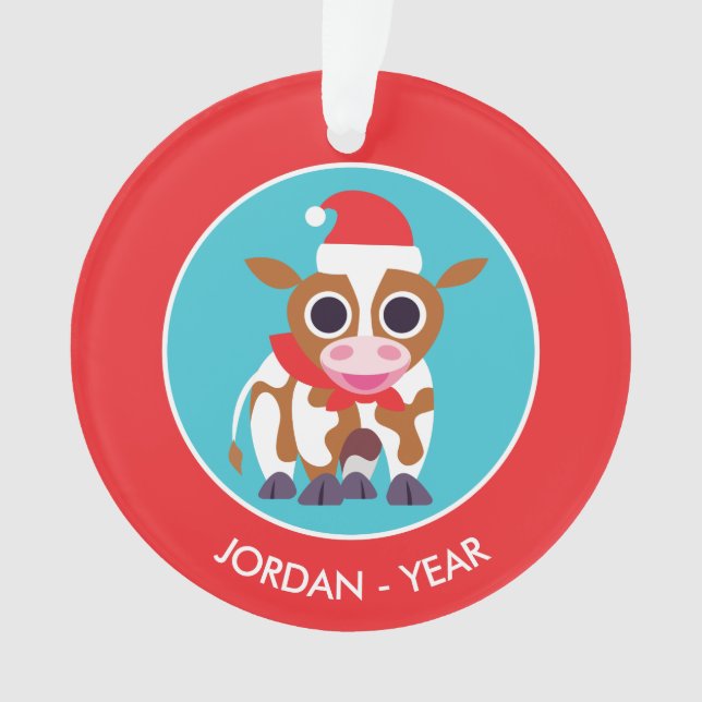 Ornamento Natal Reba a vaca (Frente)