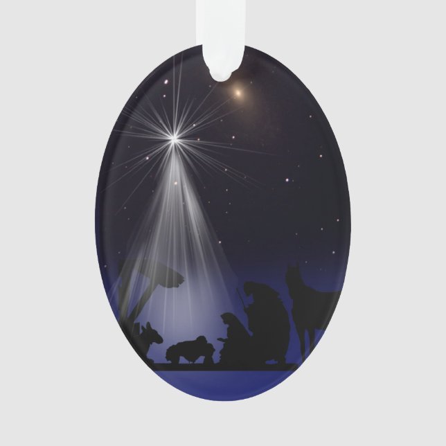 Ornamento Natal, religioso, natividade, estrelas (Frente)