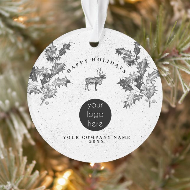 Ornamento Natal Rustic Black White Holidy Business (Árvore)
