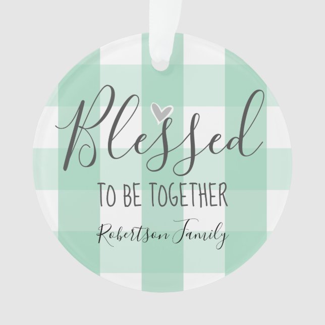 Ornamento Natal - Uma foto abençoada por estar junto (Frente)