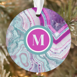 Ornamento Natalina Monograma Inicial Elegante Natal