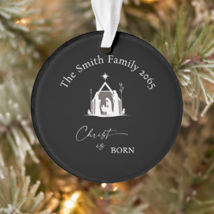 Ornamento Natividade Personalizada em Acrílico no Natal