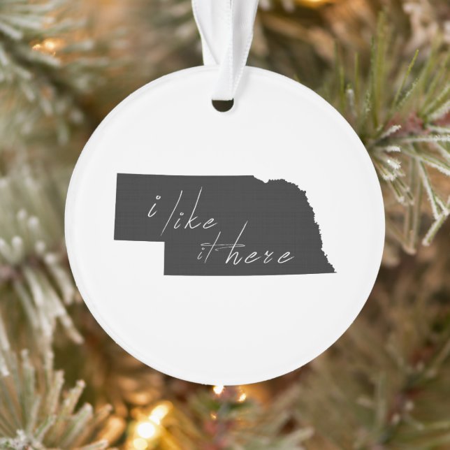 Ornamento Nebraska eu gosto d indico aqui o preto da (Árvore)