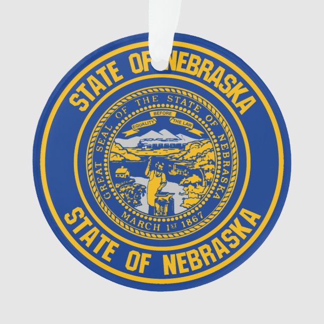 Ornamento Nebraska Round Emblem (Frente)
