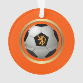Ornamento Neerlandês Soccer Ball, Leão Holandês Laranja