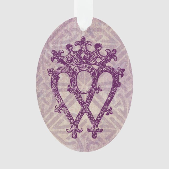 Ornamento Nó celta roxo de Luckenbooth do Scottish (Frente)