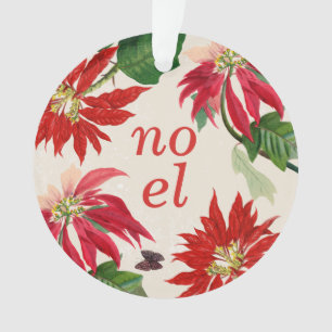 Ornamento Noel Watercolor Poinsettia Floral