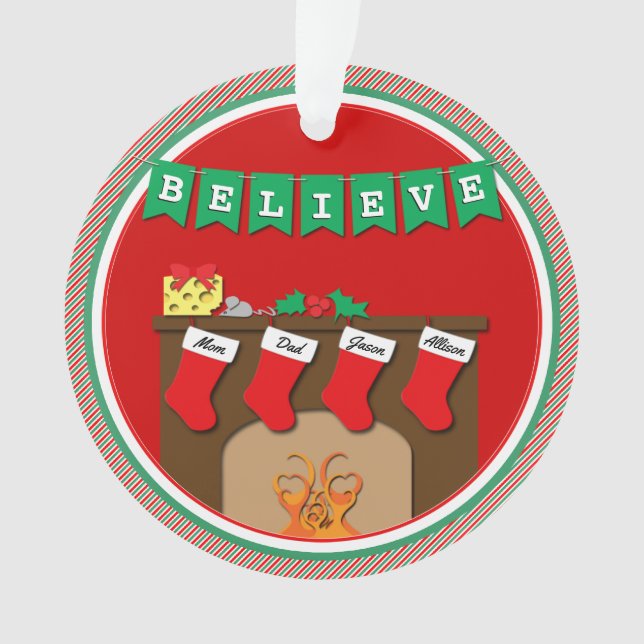 Ornamento Noite Antes Do Natal Beijar Ratos ・ 4 Meias (Frente)