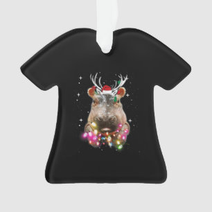 Ornamento Noite de Natal Hippo Fiona Hippopotamus Lover