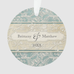 Ornamento Noiva de Renda Gravada Régence Francesa Vintage Az