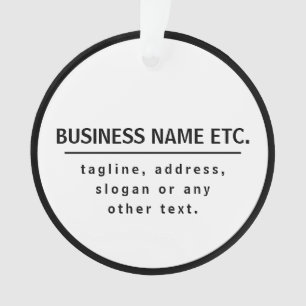 Ornamento Nome da Empresa & Slogan/outro texto Preto & Bra