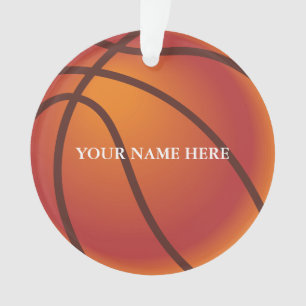 Ornamento Nome de Bola de Cesta Personalizada Natal