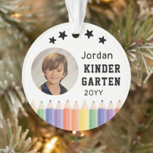 Ornamento Nome de Foto Personalizado para Crianças do Jardim