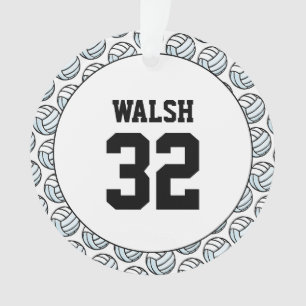 Ornamento NOME DO Jogador de Voleibol Número de Esportes