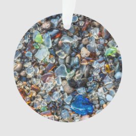 Ornamento Nome do Vidro do Mar Espumante