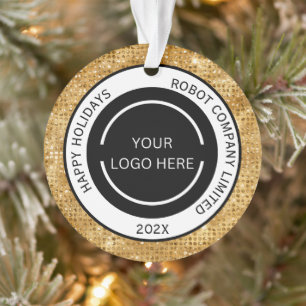 Ornamento Nome e logotipo Dourado mínimo da empresa