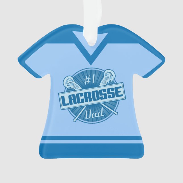 Ornamento Nome e número do Pai Lacrosse Jersey (Frente)