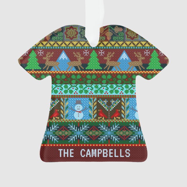 Ornamento Nome feio feito malha da rena | da camisola do (Frente)