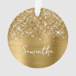 Ornamento Nome Glam Ouro Brilhante Foto