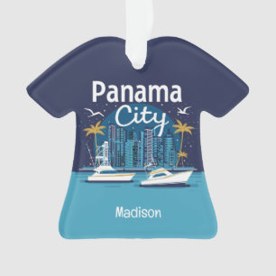 Ornamento Nome Personalizado Cidade do Panamá