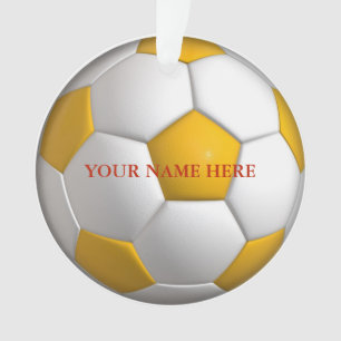 Ornamento Nome Personalizado da Bola de Futebol Natal Natal