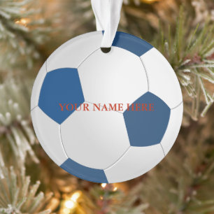 Ornamento Nome Personalizado da Bola de Futebol Natal Natal