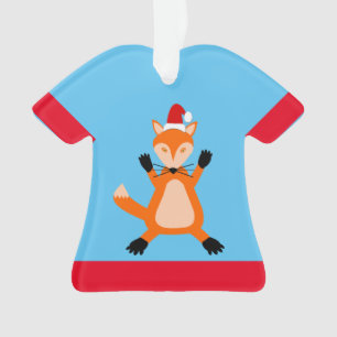 Ornamento Nome Personalizado da Fox de Natal Bonito