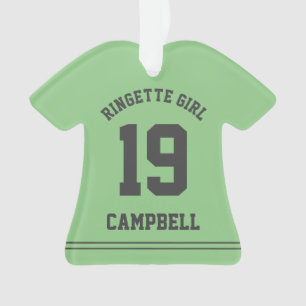 Ornamento Nome Personalizado da Rapariga do Ringette Jersey