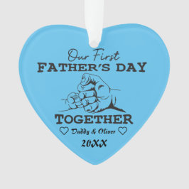 Ornamento Nomes personalizados, nosso primeiro Dia de os pai
