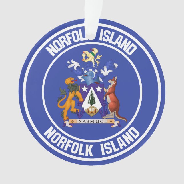 Ornamento Norfolk Island Round Emblem (Frente)