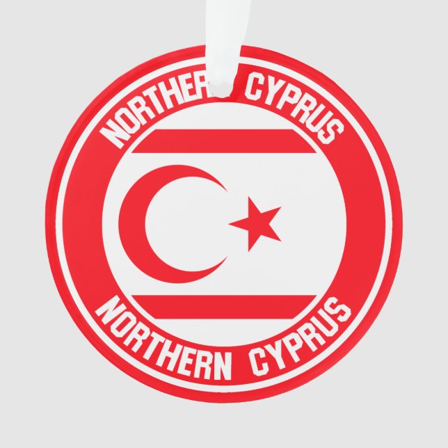 Ornamento Norte Cyprus Round Emblem (Frente)