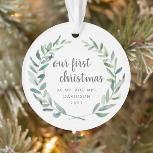 Ornamento Nossa Primeira Foto de Natal - Greenerescente Russ