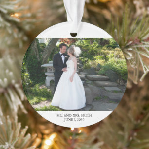 Ornamento Nossa Primeira Foto Elegante De Casamento De Natal