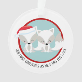 Ornamento Nossa Primeira Fox Personalizada do Ártico de Nata