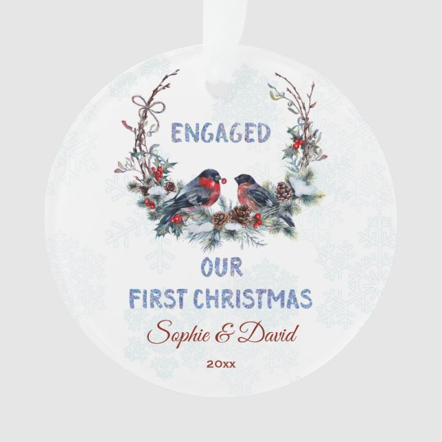 Ornamento Nossa Primeira Frota de Inverno de Natal com Bullf (Frente)