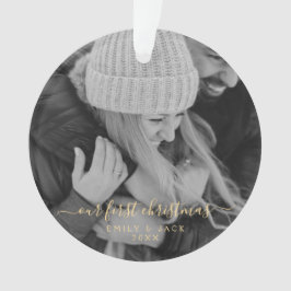 Ornamento Nossa Primeira Mão De Natal Letrou Foto