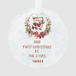 Ornamento Nossa Primeira Poinsettia De Natal Flocos De Neve