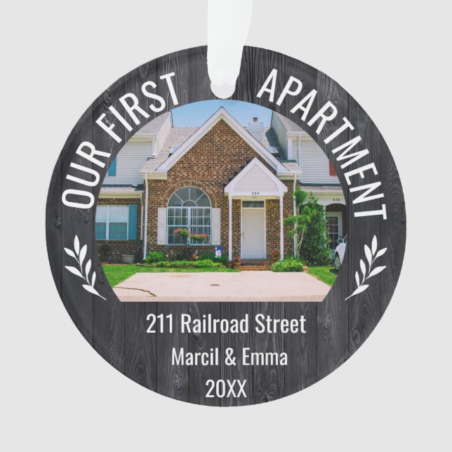 Ornamento Nosso Primeiro Apartamento 2023, Nome Personalizad (Frente)