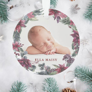 Ornamento Nosso Primeiro Natal Avós Foto do Bebê