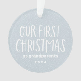Ornamento Nosso primeiro Natal como foto de bebê de avós
