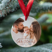 Nosso Primeiro Natal como Mamãe e Papai Rose Gold