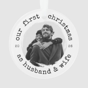 Ornamento Nosso Primeiro Natal como Marido e Esposa - Escrit