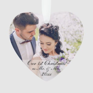 Ornamento Nosso primeiro Natal como o Sr. & a Sra. 2 foto