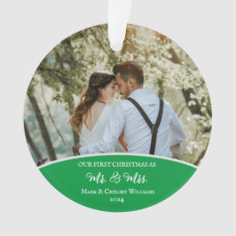 Ornamento Nosso Primeiro Natal Como Sr. E Sra. Ornament