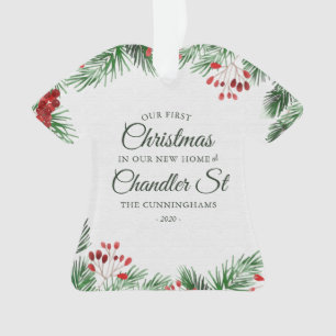 Ornamento Nosso Primeiro Natal em nossa Nova Aquarela