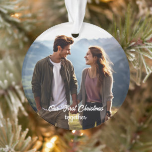 Ornamento Nosso Primeiro Natal Juntos 1 Foto