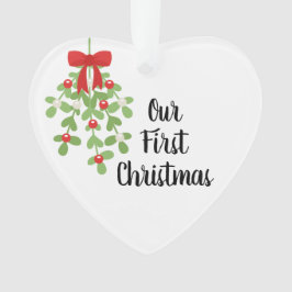 Ornamento Nosso Primeiro Natal Mistura Romântico Natal